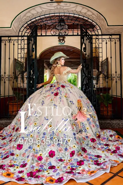 estilo isabella flower charro dress