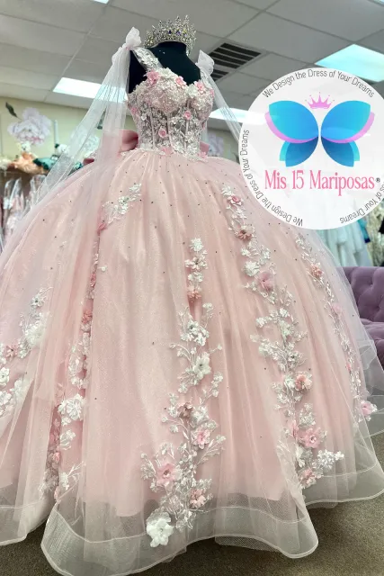 light pink quinceanera dress