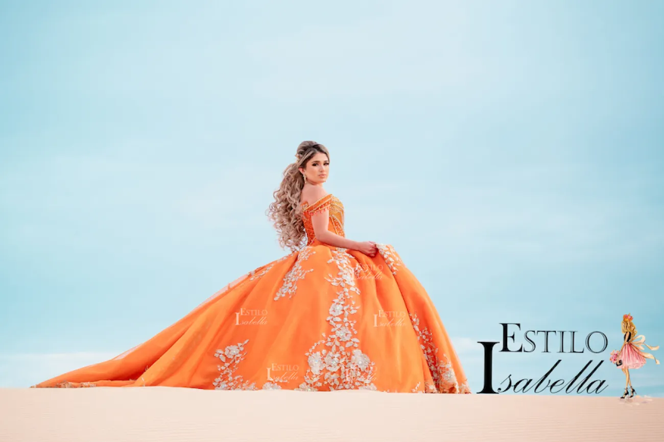 orange quinceanera dresses