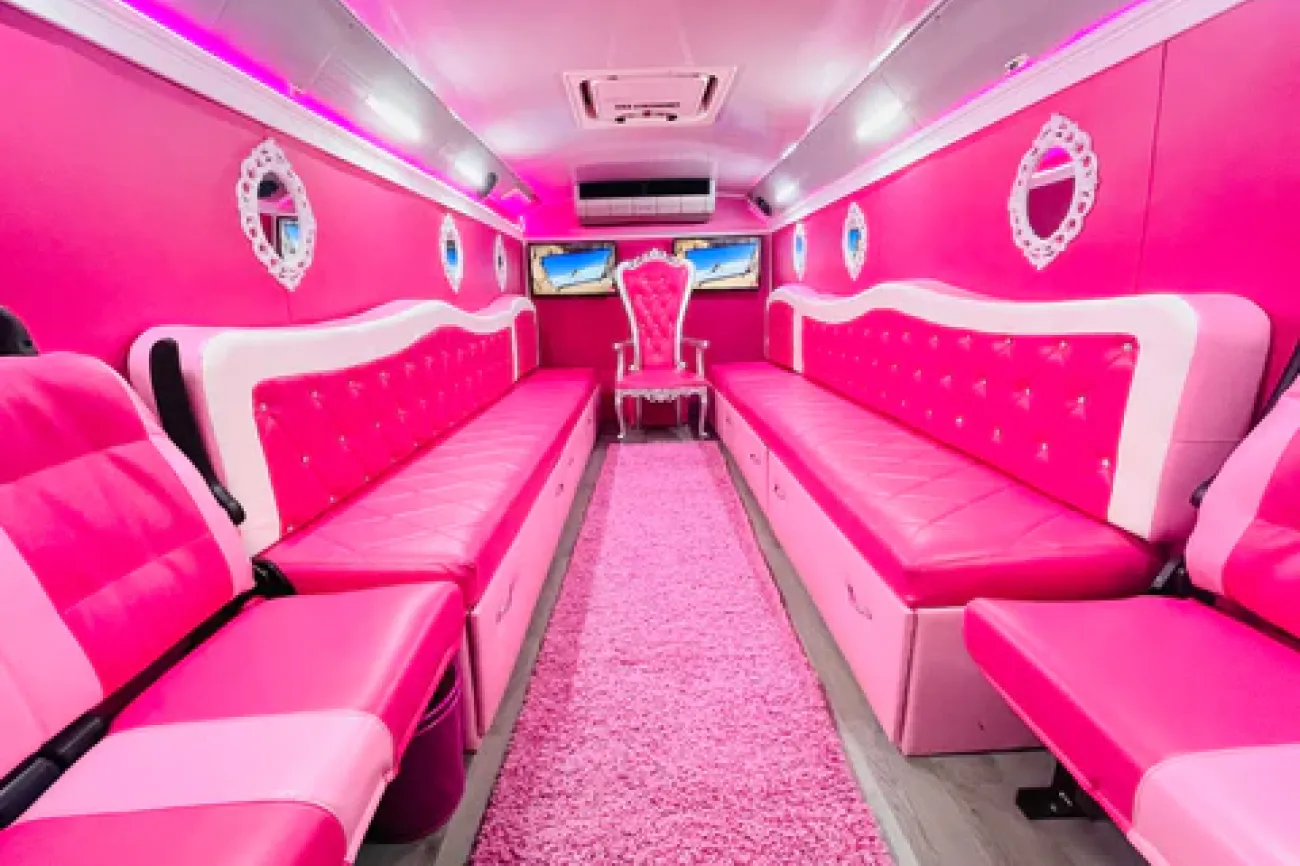 pink party bus limo