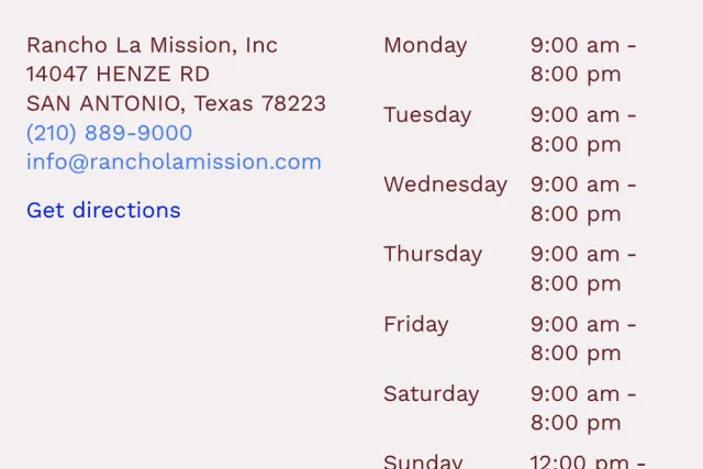 rancho la mission hours