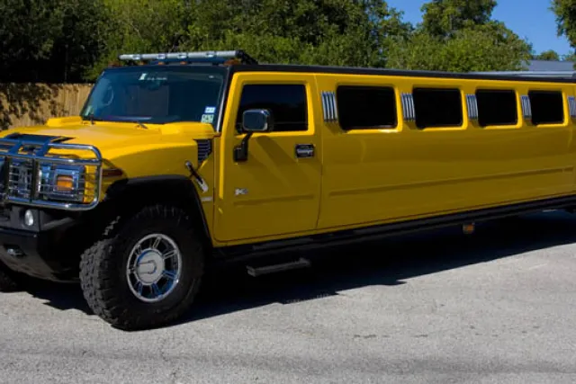 yellow hummer limo