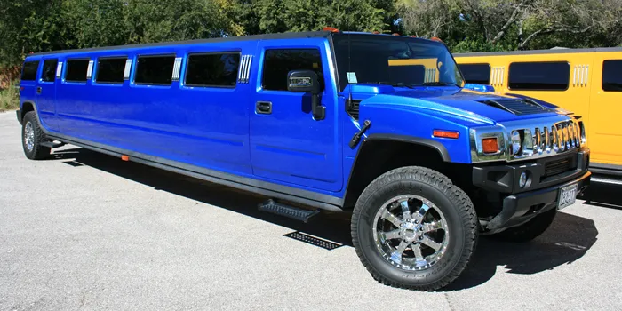 blue hummer limo